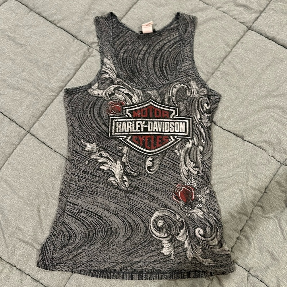 Harley-Davidson tank top. Size medium. Black and grey: